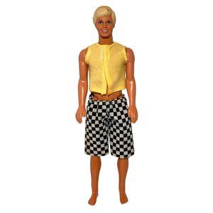 VTG 1990 Hawaiian Fun Ken Doll #5941 Malibu Body Sun Tan Mattel Blond Blue Green